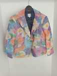 Armani Collezioni multicolor lino blazer jacket lniany żakiet