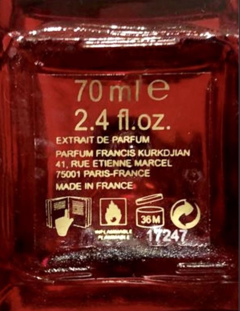Baccarat rouge extrait Оригинал 70ml бакара руж 540 екстракт жіночі