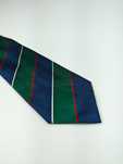 Yves Saint Laurent granatowy jedwabny krawat w paski regimental wrz111
