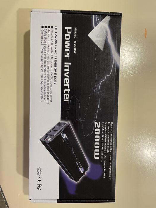 Інвертор автомобільний 12V 2000w