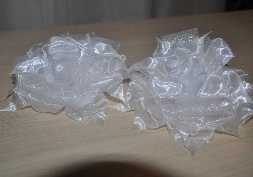 Банты на девочку белые нарядные