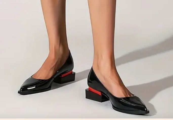 Lakierki czerwony obcas rozm.40