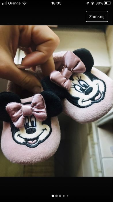 Niechodki kapcie buciki niemowlęce miki H&M