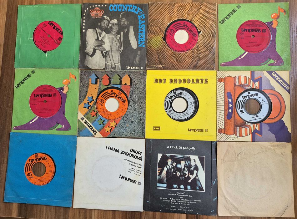 Płyty winylowe single, 23 szt., Muza, Pronit, Tonpress, po 2 zł gratis