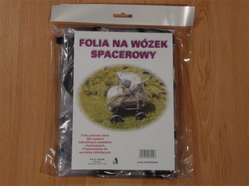 Jacuś Folia przeciwdeszczowa na wózek spacerowy