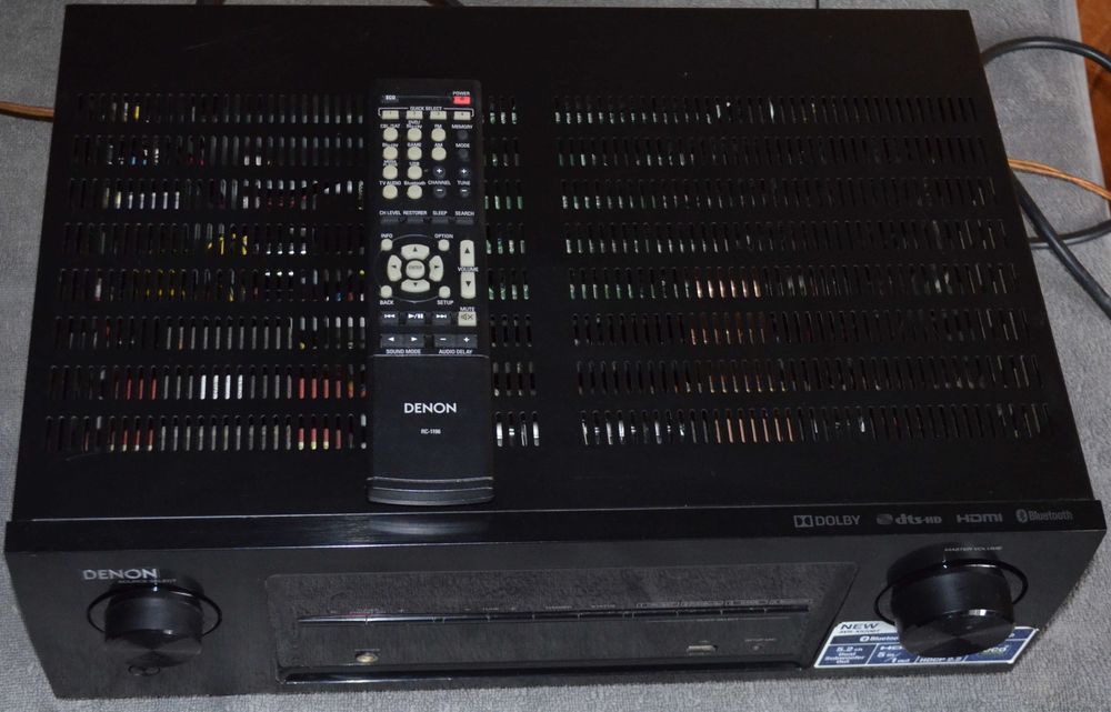 Denon AVR-X 520BT Amplituner A/V 5.2 Kino domowe + Pilot