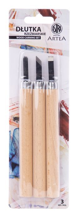 Zestaw Dłut Do Rzeźbienia W Drewnie 3 Sztuki Astra Art-Pap