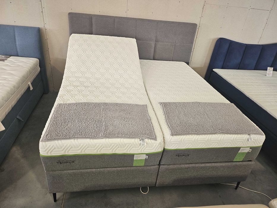 Łóżko Tempur sterowane elektrycznie z materacami Tempur Hybrid Luxe.