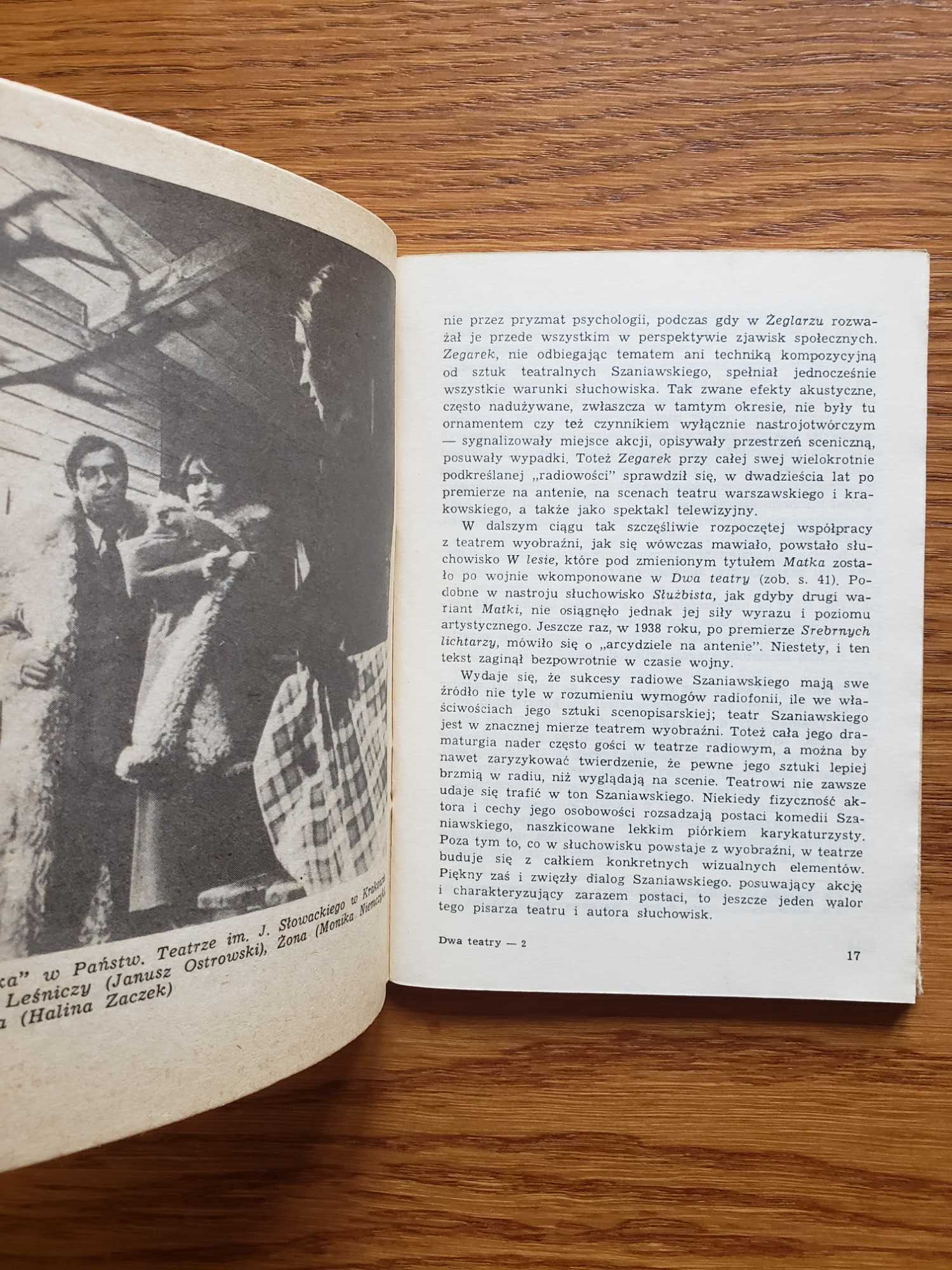 Dwa teatry Jerzego Szaniawskiego - Krystyna Nastulanka Warszawa 1987