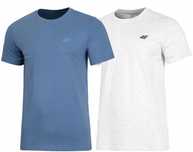 4f Zestaw 2szt. 2-pak Męska Koszulka T-shirt 100% Bawełna / rozm L