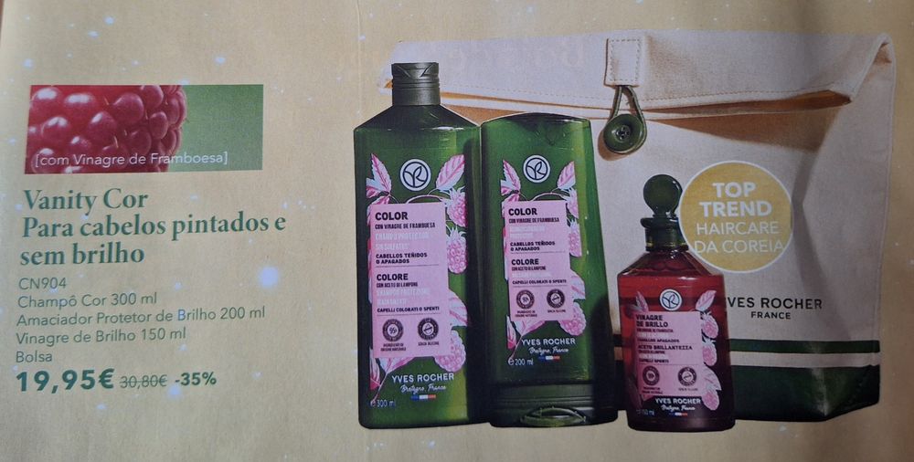 Conjunto Cor + Bolsa Vinagre de Framboesa Yves Rocher