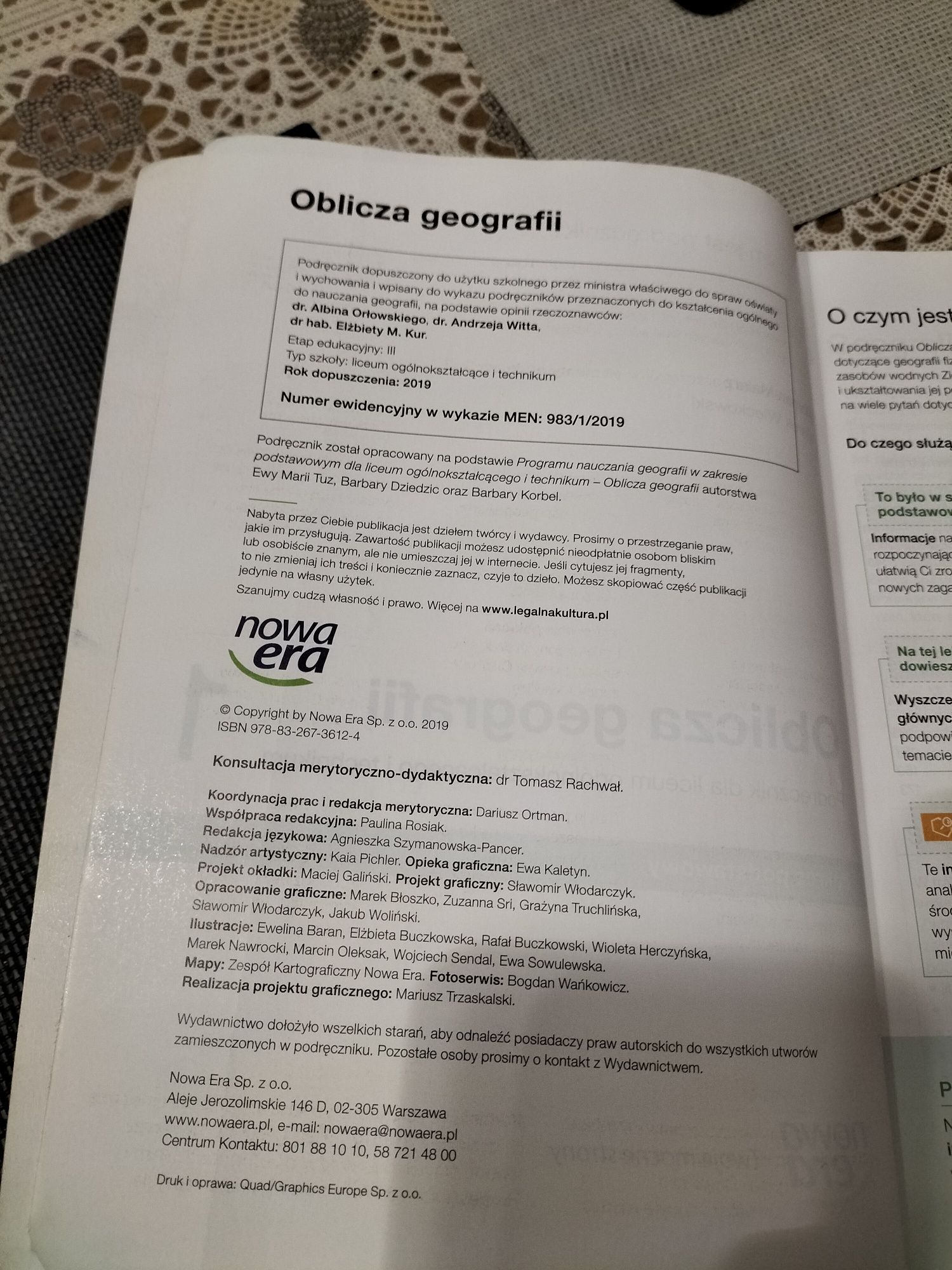 Podręcznik do geografii oblicza geografii 1