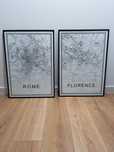 2x plakat Rome + Florence, 50x70 cm, bez ramki