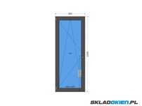 Okno 86 x 220 (90 x 220) Balkonowe Antracyt