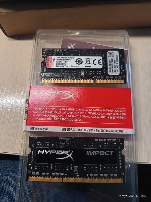 Продам оперативну пам'ять ddr 3 NYPERX HX316LS9IBK2/8

NYPERX