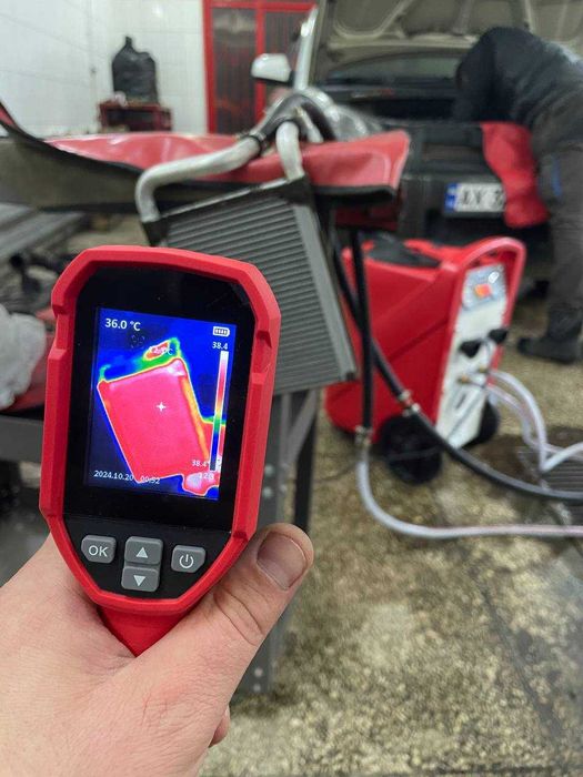 Промивка радіатора пічки стендом та системи охолодження ДВС