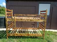 Sprzedam łóżko piętrowe drewniane sosnowe opalane 90/200 z materacami