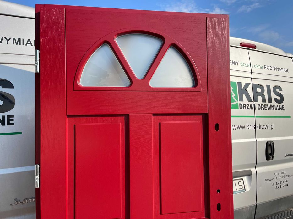 Drzwi zewnętrzne drewniane ocieplane Na wymiar montaz cała Polska