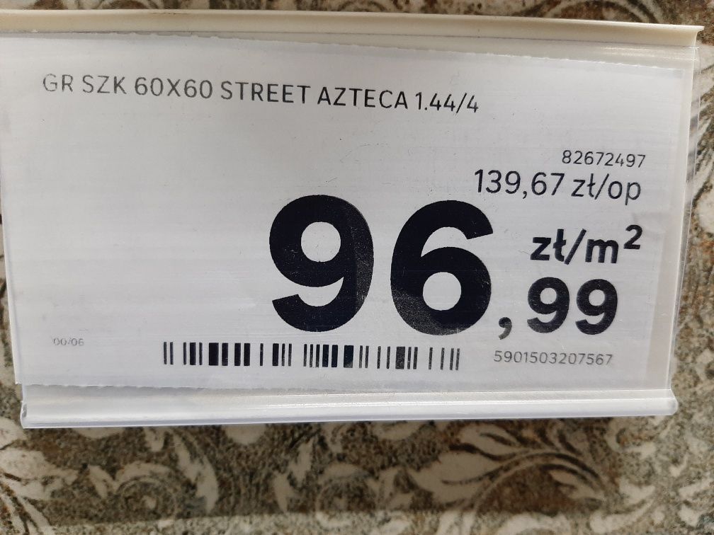 Płytki podłogowe Street Azteca 3 sztuki 60x60 cm