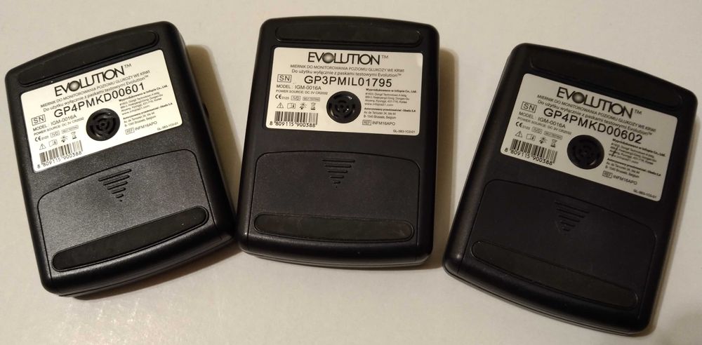 Zestaw 3 szt glukometrów Evolution Infopia NOWE