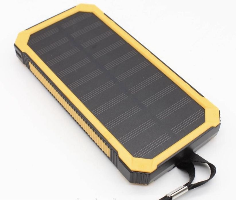 Power Bank 20000mAh з сонячною панеллю та ліхтарем, павербанк бронік