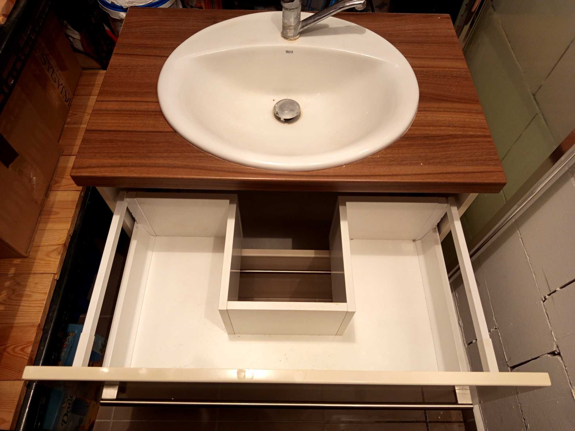 Szafka Łazienkowa DUŻA 80cm - LAKIEROWANA system BLUM kremowa ecry