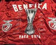 Bandeira benfica final taca uefa 1982 vintage