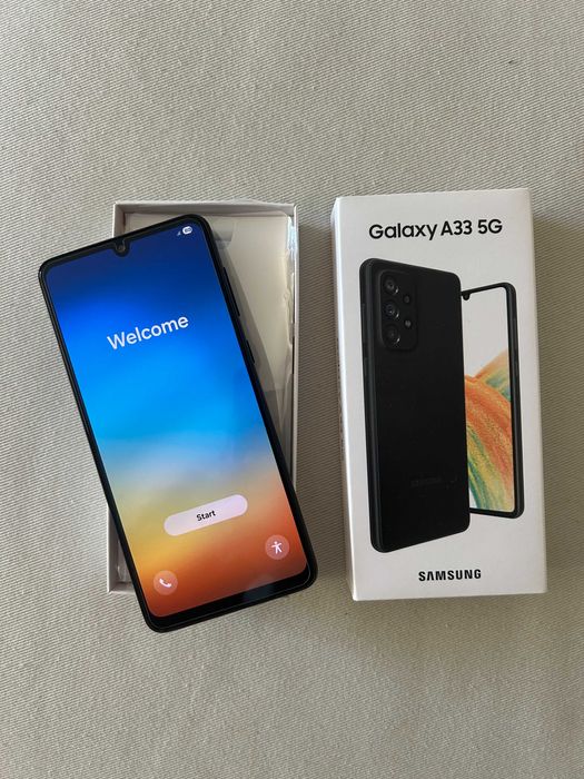 Samsung Galaxy A33 5G 128GB Preto – Como Novo, c/ Película – 145€