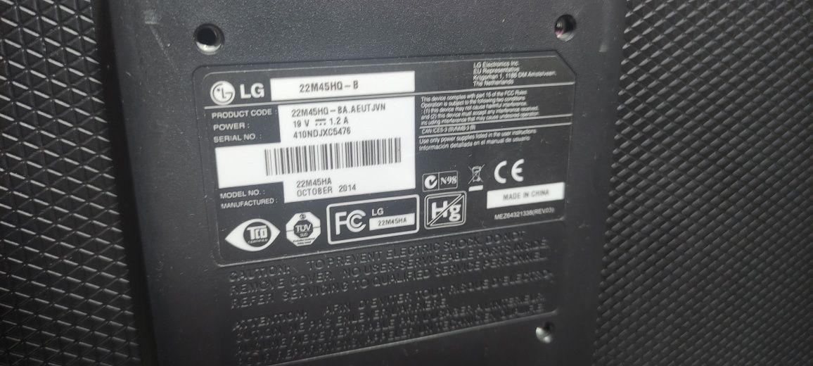 Монитор 22" LG 22M45HQ-BA/FULL HD/HDMI/VGA