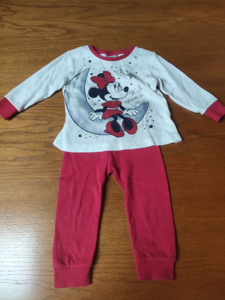 Pidżamka minnie mouse 12-18m