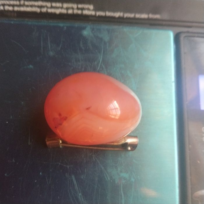 Брошь натуральний Сердолік