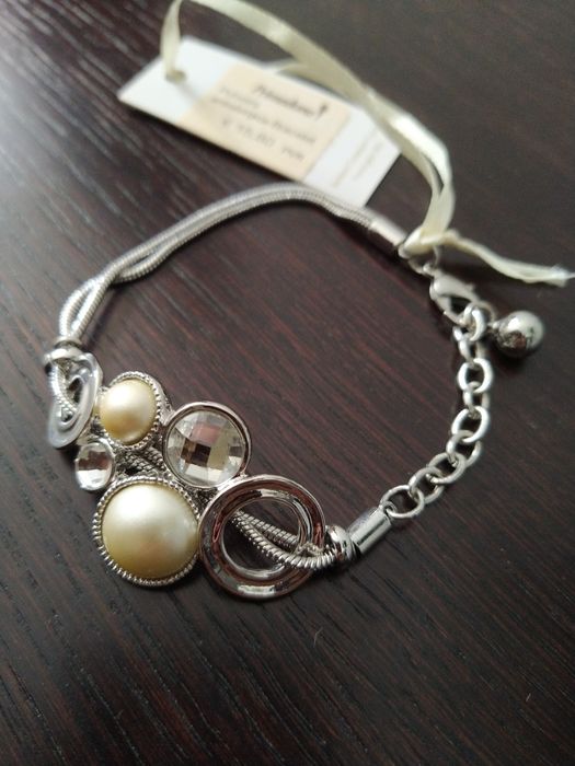 Pulseira prateada anti-alérgica, elegante - Primadona - Nova!