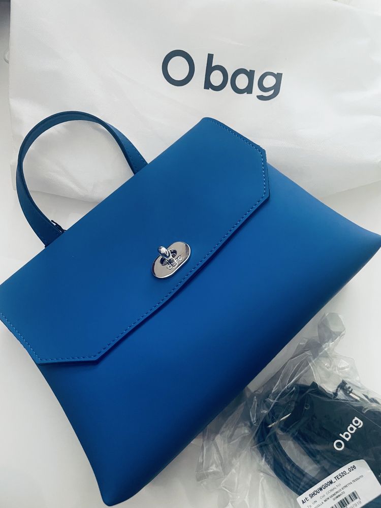 Torebka O bag soft smooth mini Cobalto