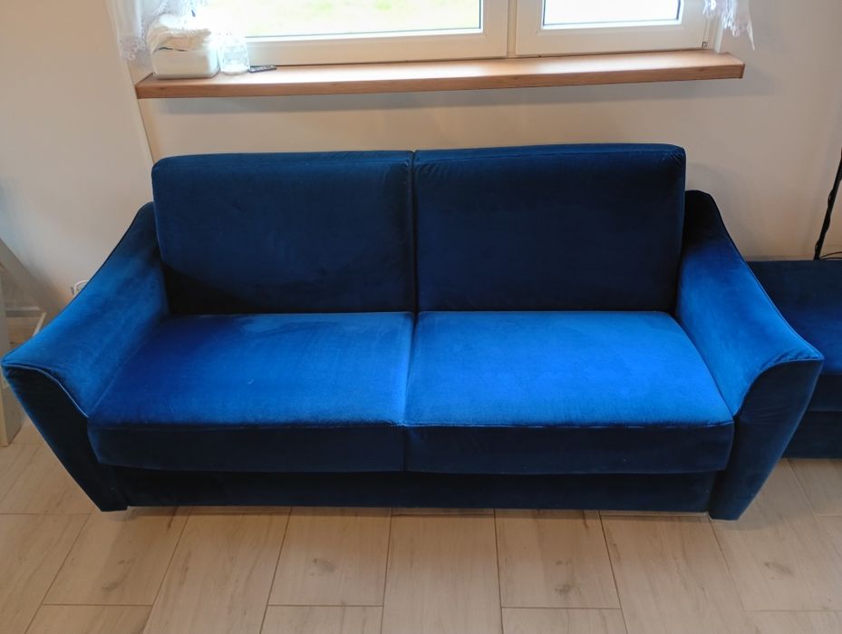 Kanapa/sofa Emma Agata meble. Stelaż włoski.+ pufa ze schowkiem gratis