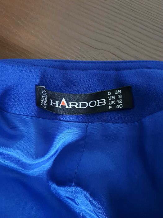 Krótka marynarka wełna acetat kobalt Hardob M 38