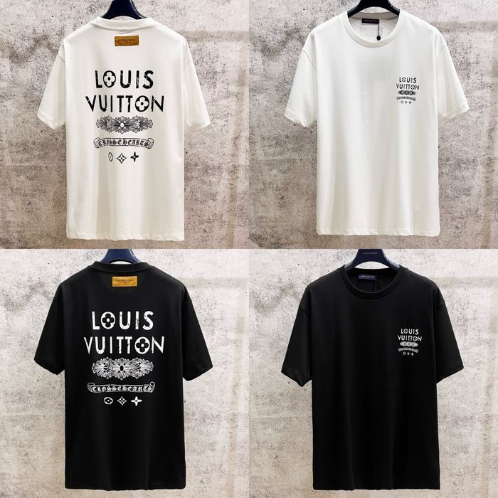 LOUIS VUITTON футболка мужская оверсайз унисекс черная белая оригинал