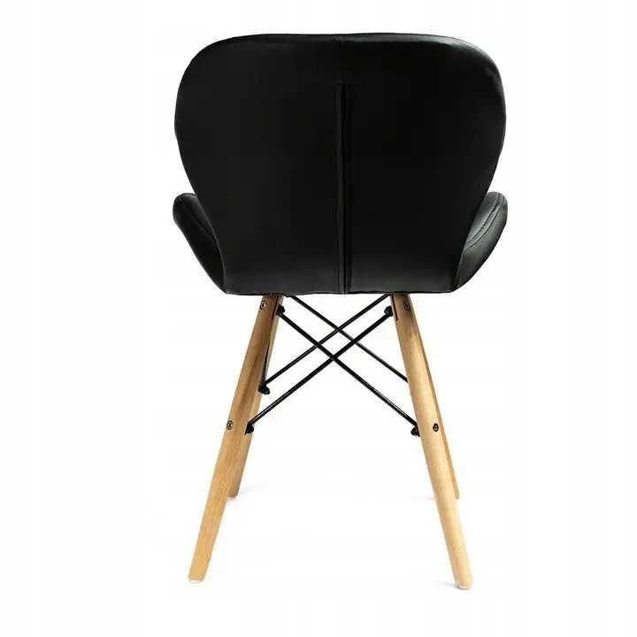Черный стульчик кухонный Demure на деревянных ножках/Кресло для кухни