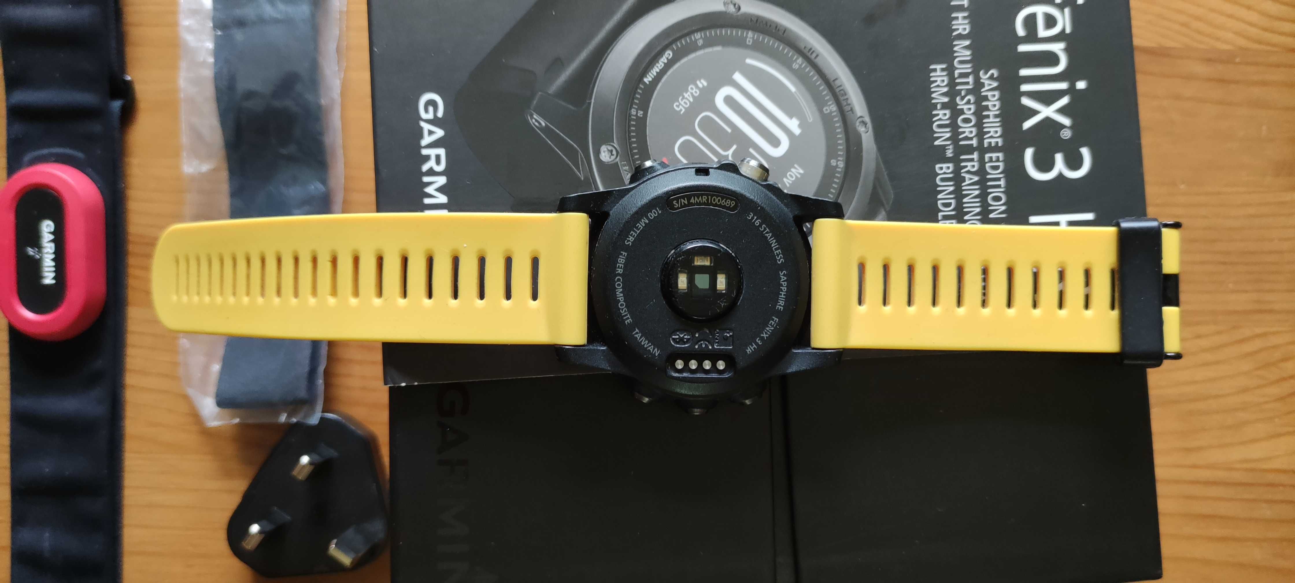 Garmin Fenix 3 HR Sapphire + dodatki m.in. pas HR Garmin