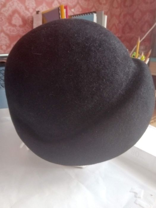 Шляпа фетровая черная 58см