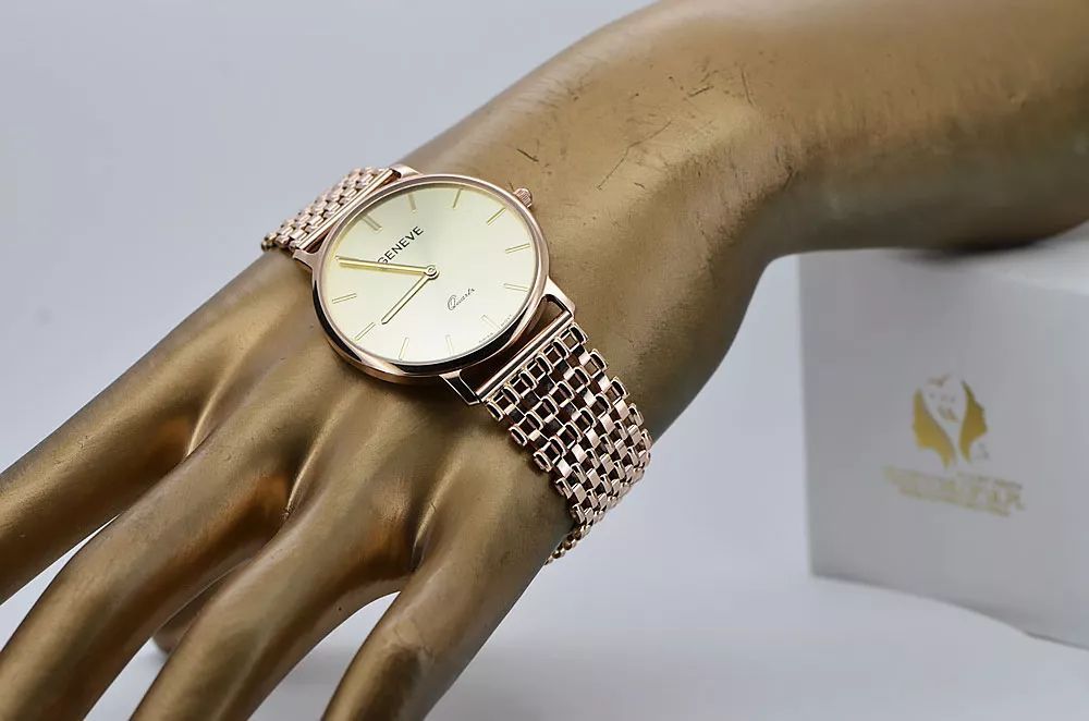Męski zegarek z czerwonego różowego złota 14k 585 Geneve Gdańsk