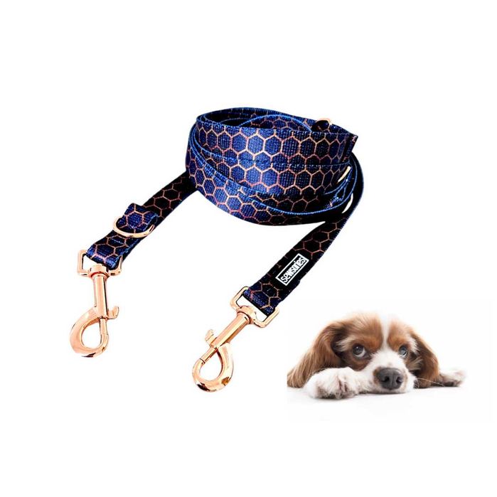 Smycz przepinana dla psa SEWSORIES CZARNY MIÓD długość 3m