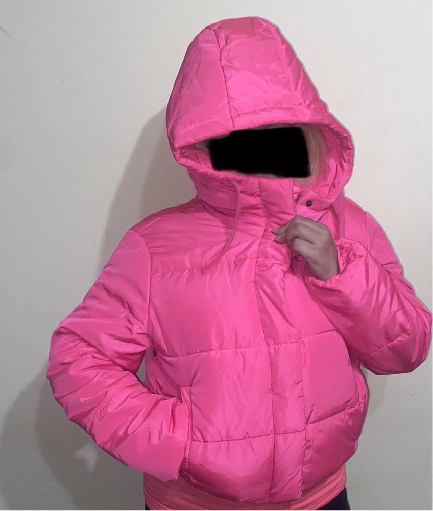 Nowa kurtka zimowa damska neonowa Cropp XL