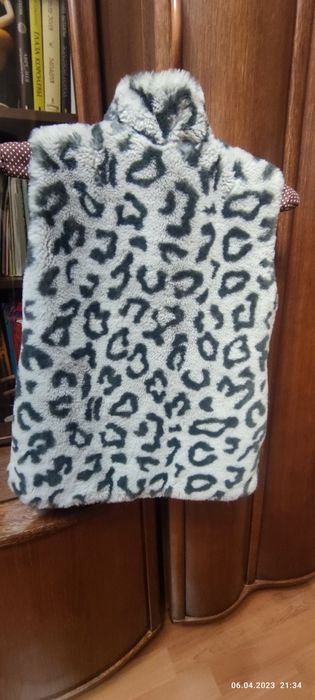 Жилет Lukas Kids хутряний на блискавці 134 сірий. Весна, осінь