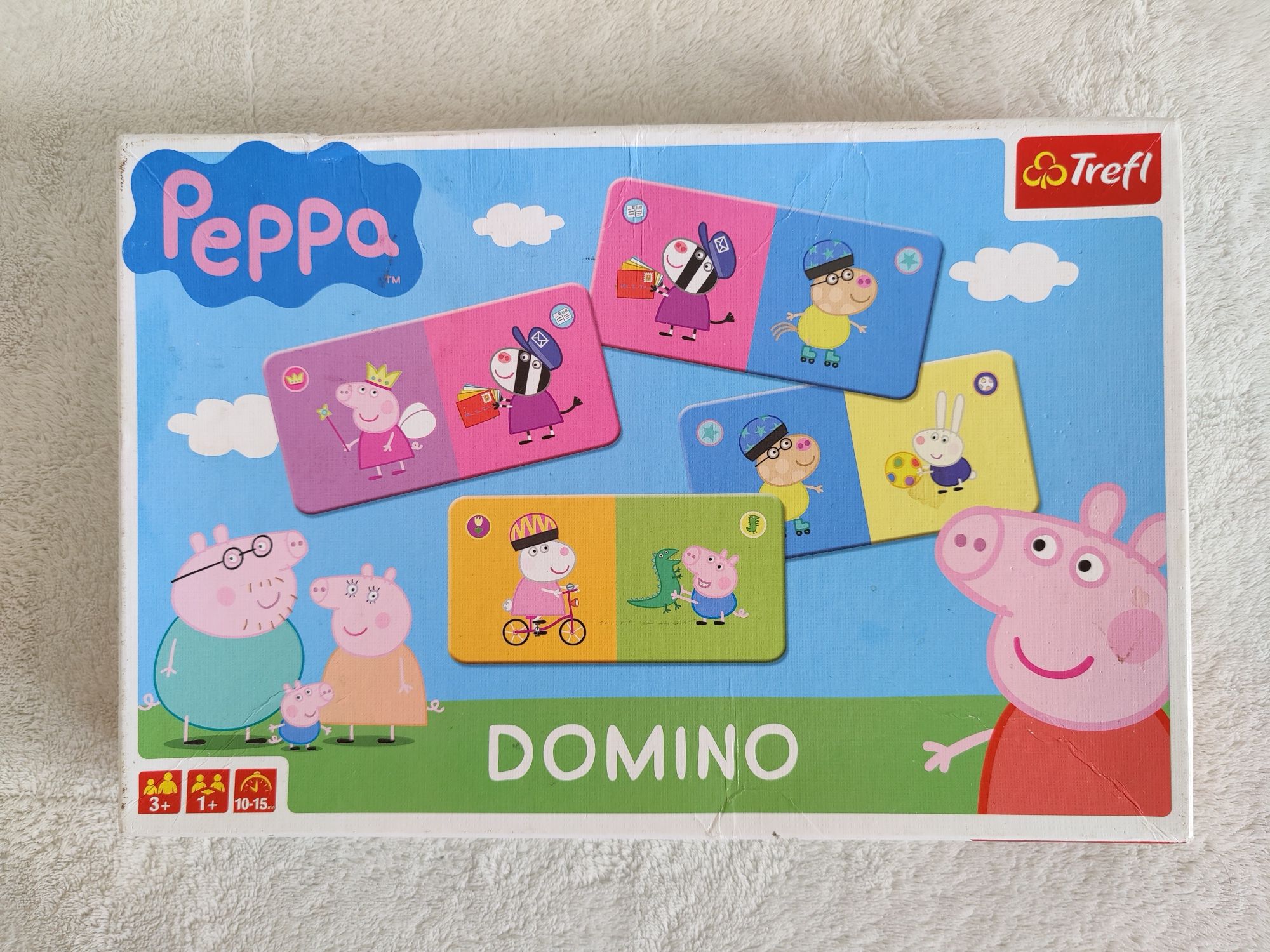 Świnka Peppa Pig gra Domino połącz takie same obrazki Trefl edukacyjna