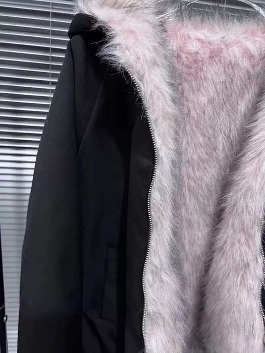 Куртка с мехом Balenciaga type Fur Lined Jacket