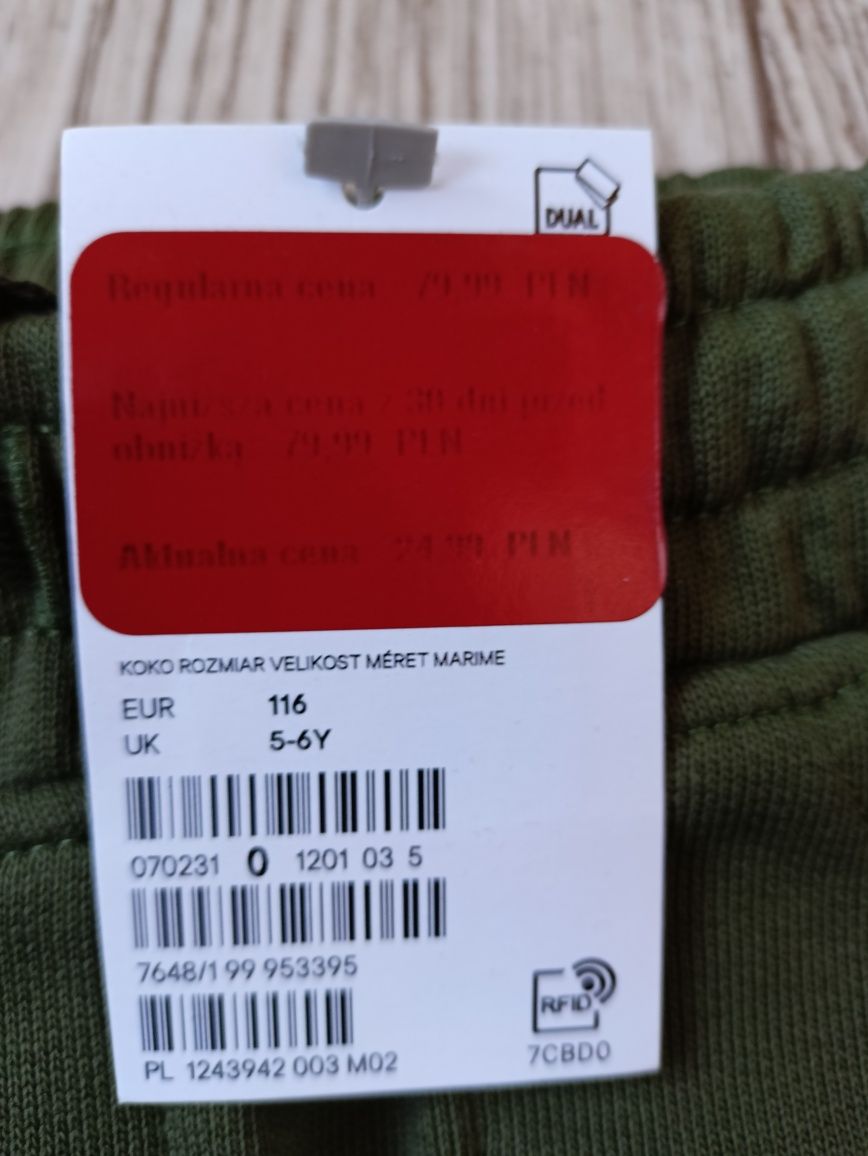 Spodnie H&M r.116 joggery