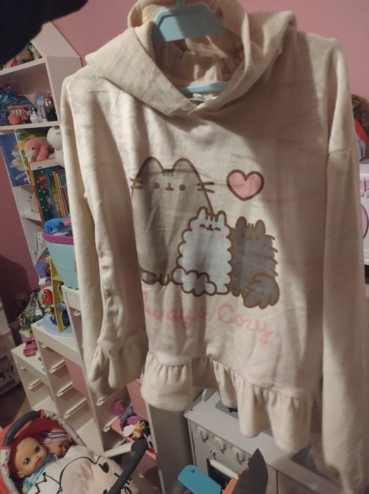 Welurowa bluza Pusheen dla dziewczynki Sinsay