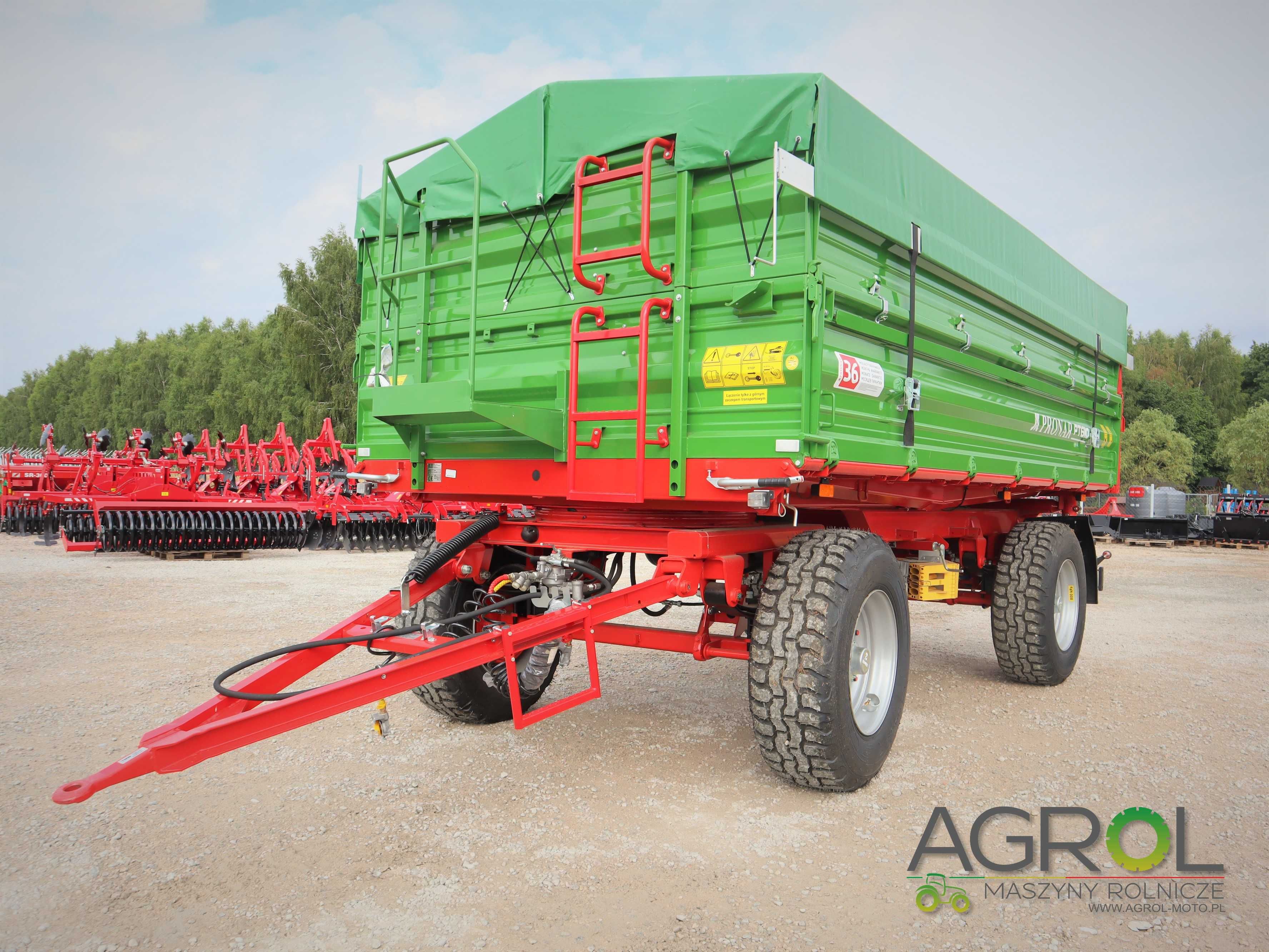 Przyczepa dwuosiowa  pronar PT610 i PT612 szerokość paletowa 10/12 ton