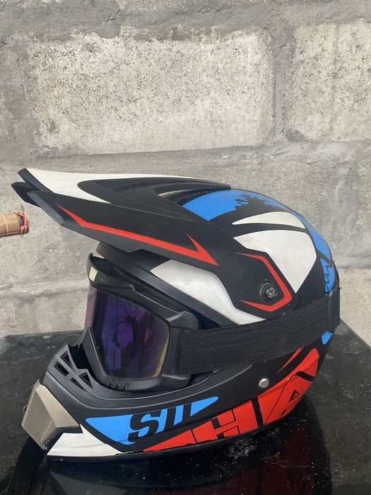 Шлем эндуро с очками