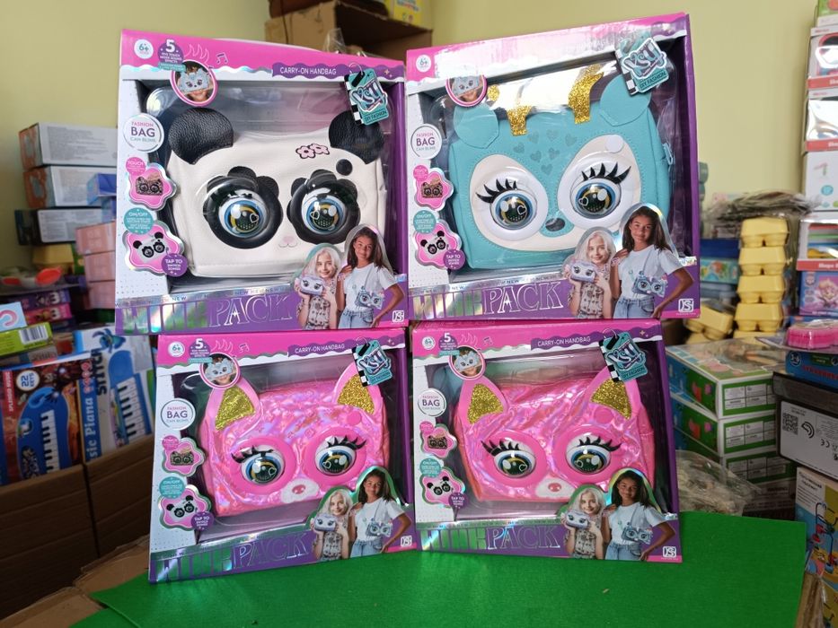 Інтерактивна кліп клип сумочка музична киця кішечка панда оленятко